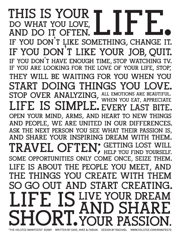 Holstee Manifesto